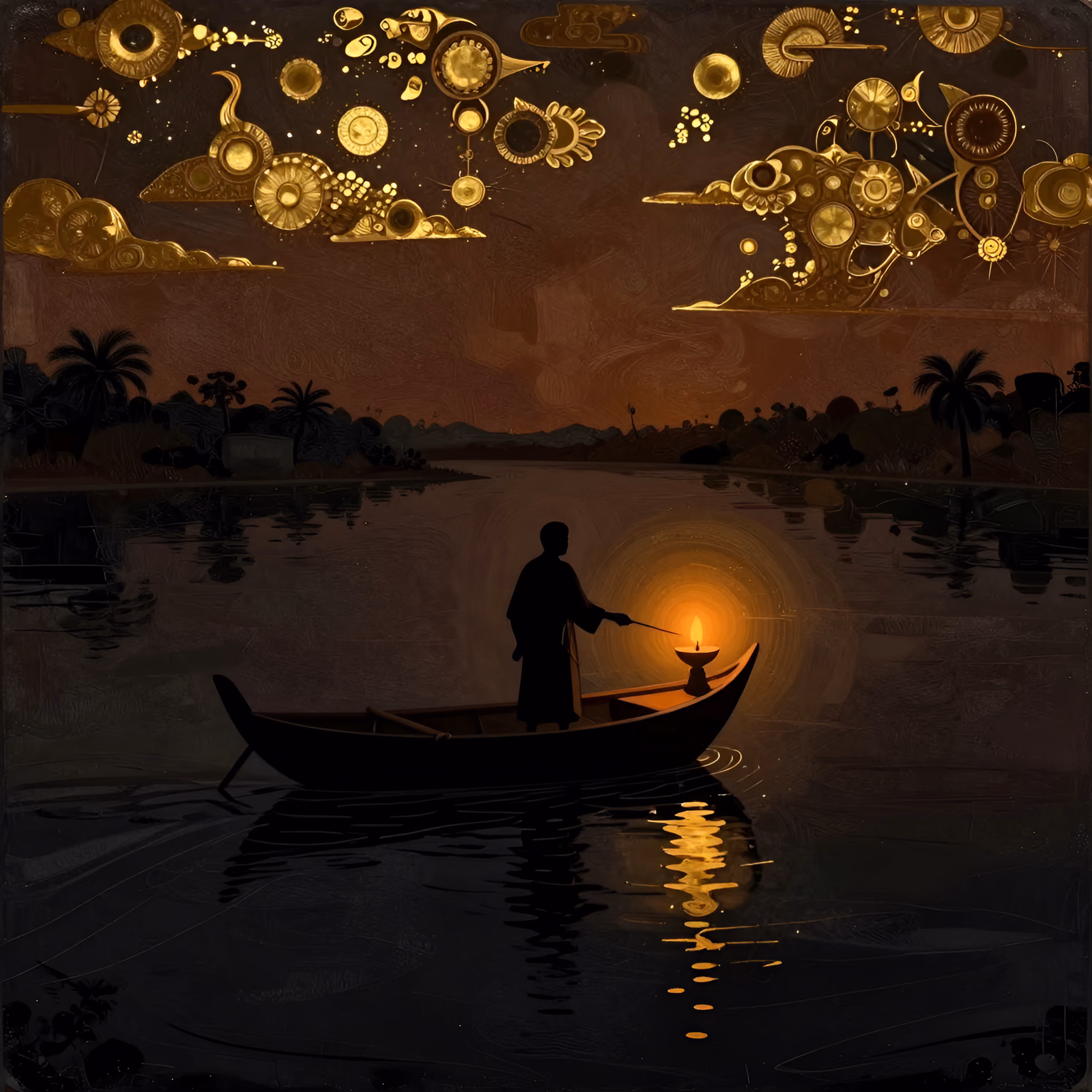 A soul returns to the riverbank after death.