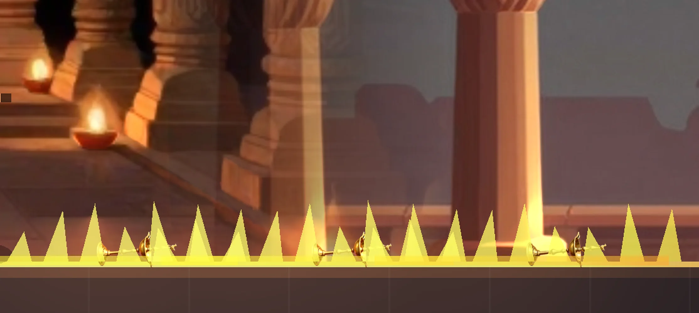 Development capture of lit temple hazards