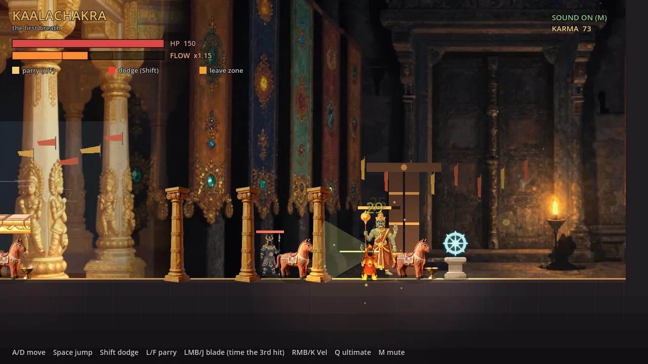 Development capture of combat in the pillar hall