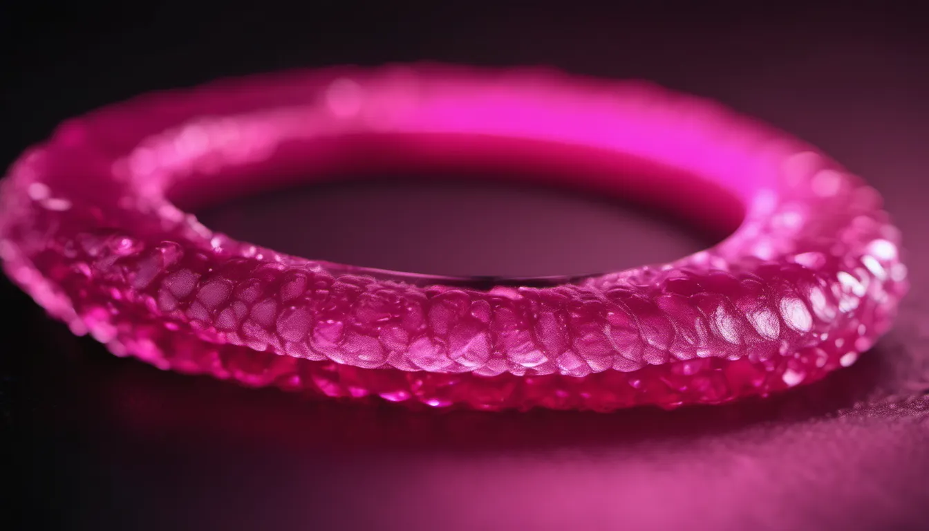 Pink woven ring in dramatic light
